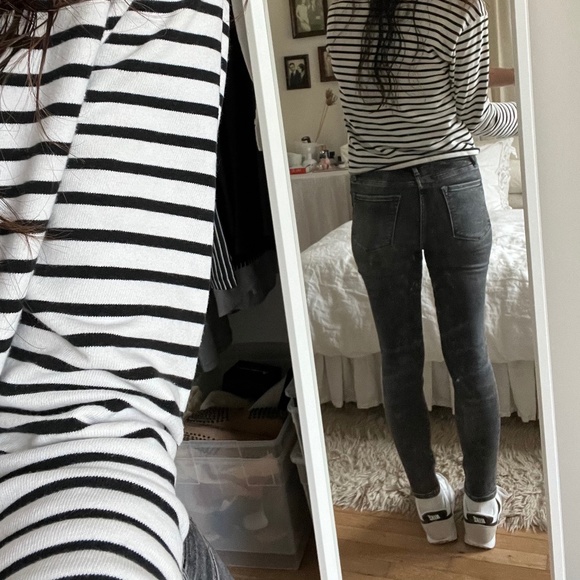 LE ONE FRAME SKINNY CROP- BLACK WHISKERED SIZE 1 - Picture 3 of 6